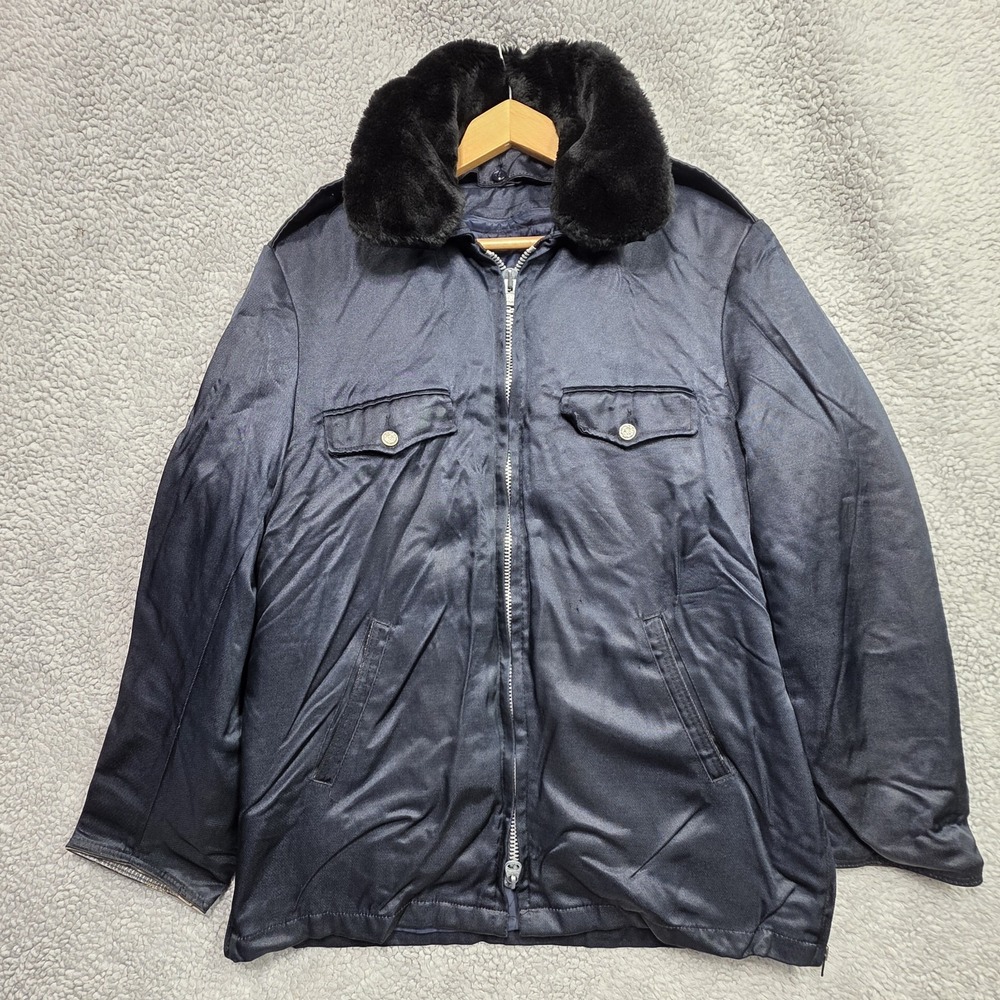 Tufnyl by Blauer‎ Vintage Bomber Jacket Mens 40L Black Tactical Police  W/ Liner